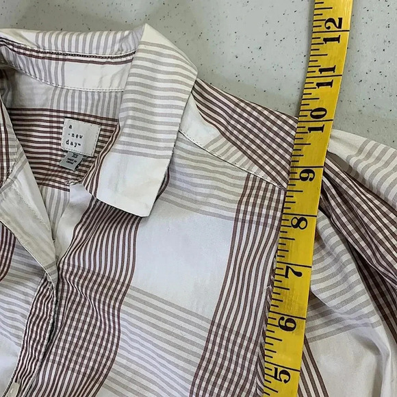 A NEW DAY Long Sleeve  Button Down Long Tunic Shirt Dress Women Size XS - Picture 9 of 14